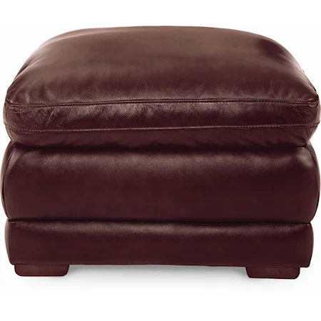 Leather Pillow Top Ottoman